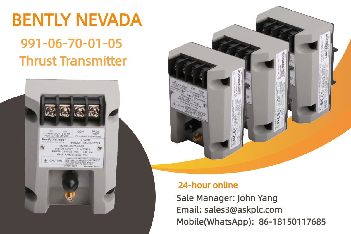 991-06-70-01-05 Thrust Transmitter Enhances Automation with Precise Axial Displacement Monitoring for Compressors and Motors